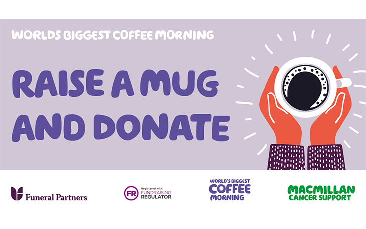 World's Biggest Coffee Morning - Raise a mug and donate. Macmillan Cancer Support